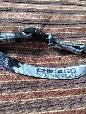 Chicago White Sox Half Inch Dog/Cat Collar  Black/Gray For 12 -14 Neck